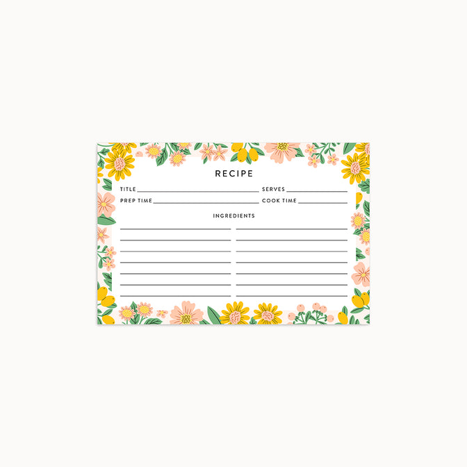 Linden Paper Co. - Golden Garden Recipe Cards