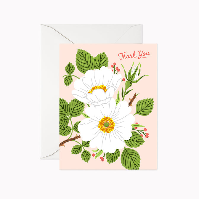 Linden Paper Co. - Garden Rose Thank You Card