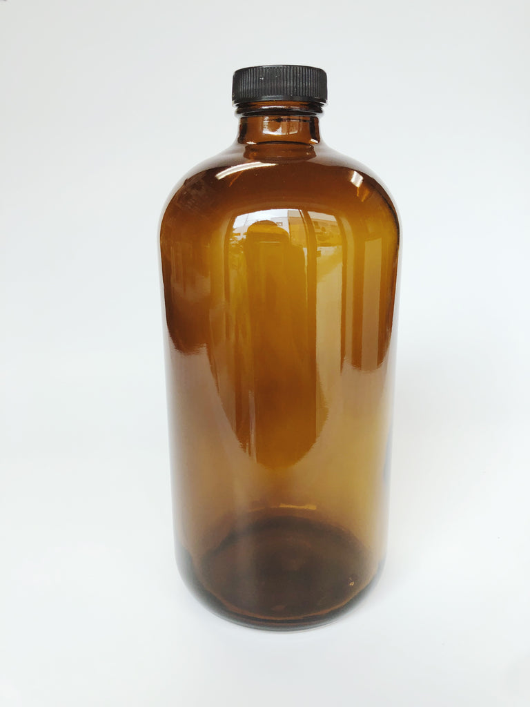 Main Supply - Empty Amber Glass Bottle 1000ml