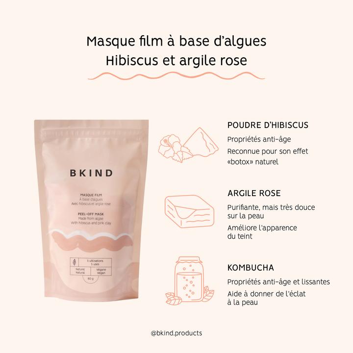 BKIND - Algae Peel-Off Mask (Hibiscus & Pink Clay)