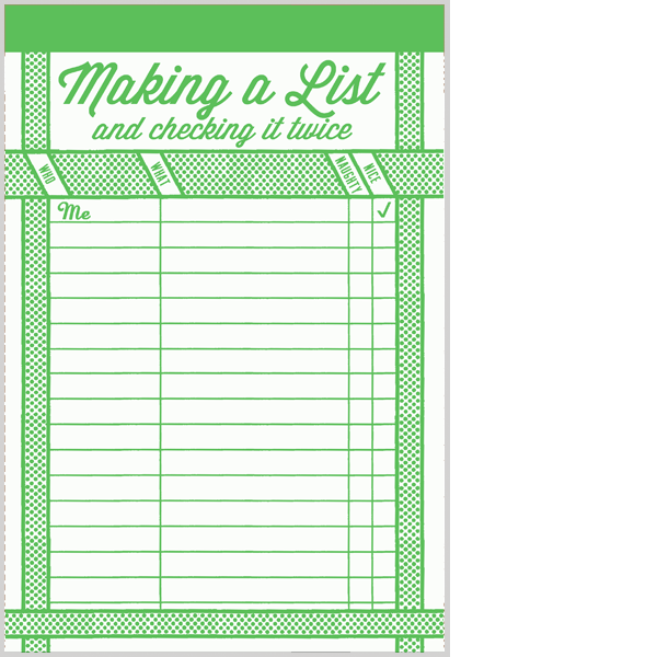 Regional Assembly of Text - Holiday To Do List Notepad