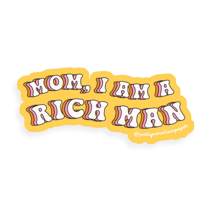 Party Mountain Paper Co. - Rich Man Vinyl Sticker