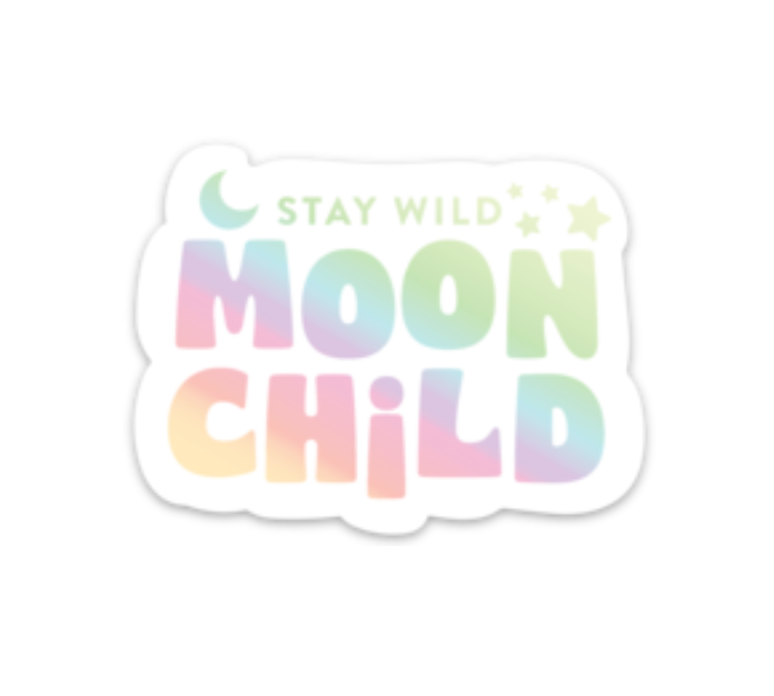 The Penny Paper Co. - Stay Wild Moon Child Holographic Vinyl Sticker
