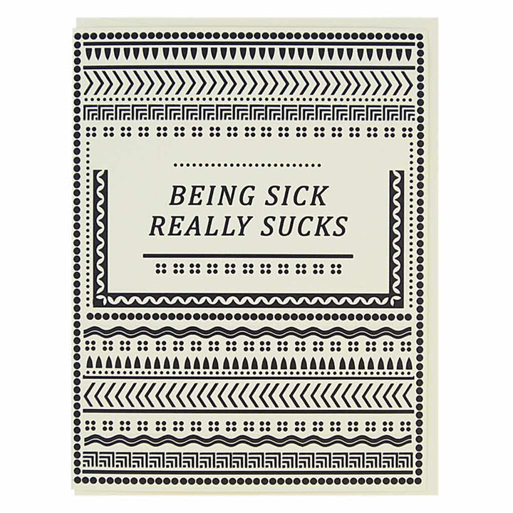 Regional Assembly of Text - Being Sick Sucks Card