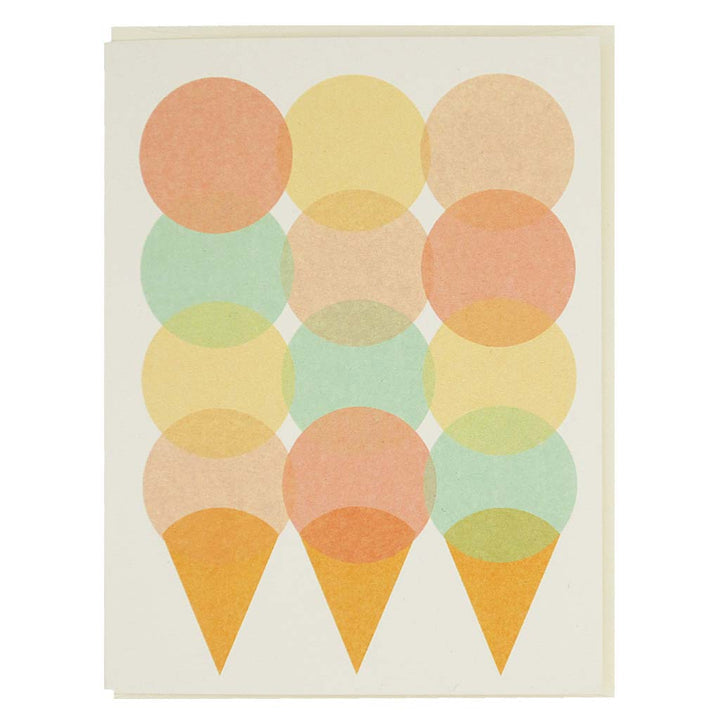 Regional Assembly of Text - Ice Cream Cones Card