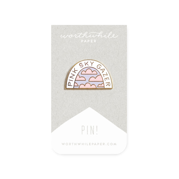 Worthwhile Paper - Pink Sky Gazer Enamel Pin