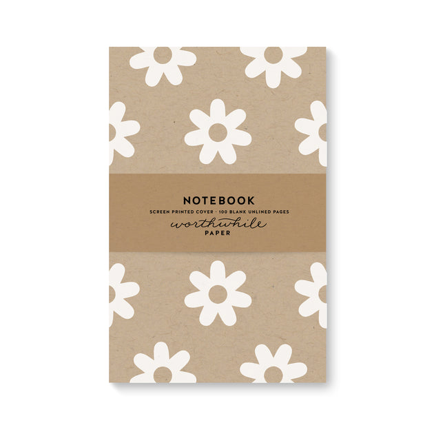 Worthwhile Paper - Daisy Pattern Notebook (Blank)