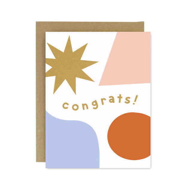 Worthwhile Paper - Congrats Shapes and Colours Card