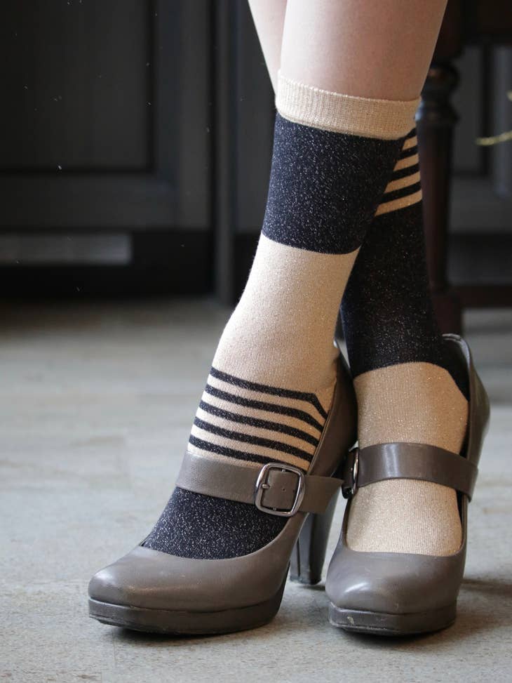 Friday Sock Co. - Women's High Rise Glitter Socks