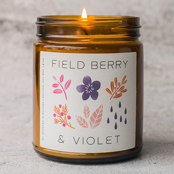 My Weekend is Booked - Field Berry & Violet Natural Soy Candle