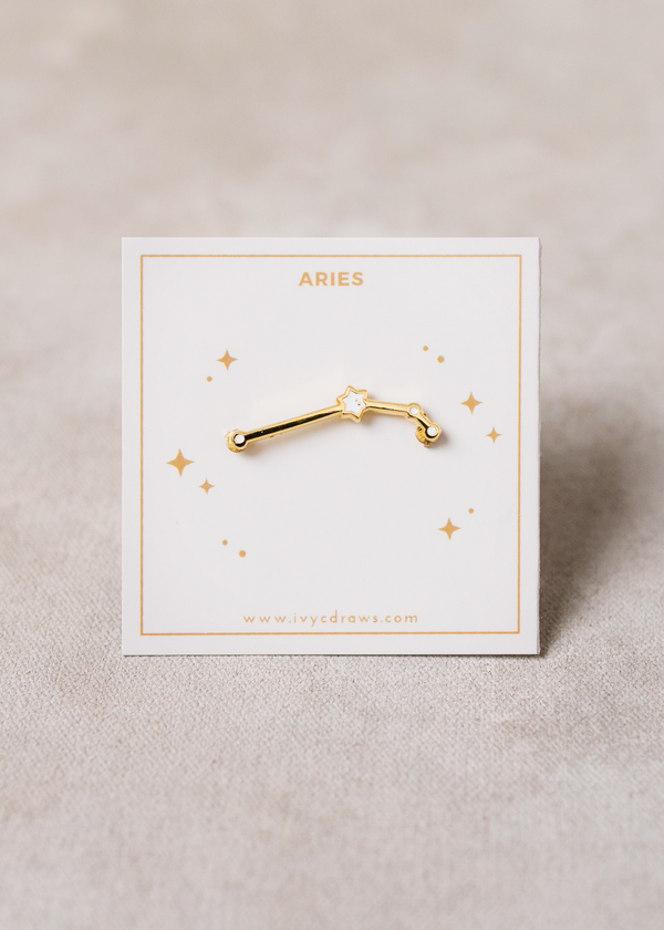 Ivycdraws - Aries Constellation Enamel Pin