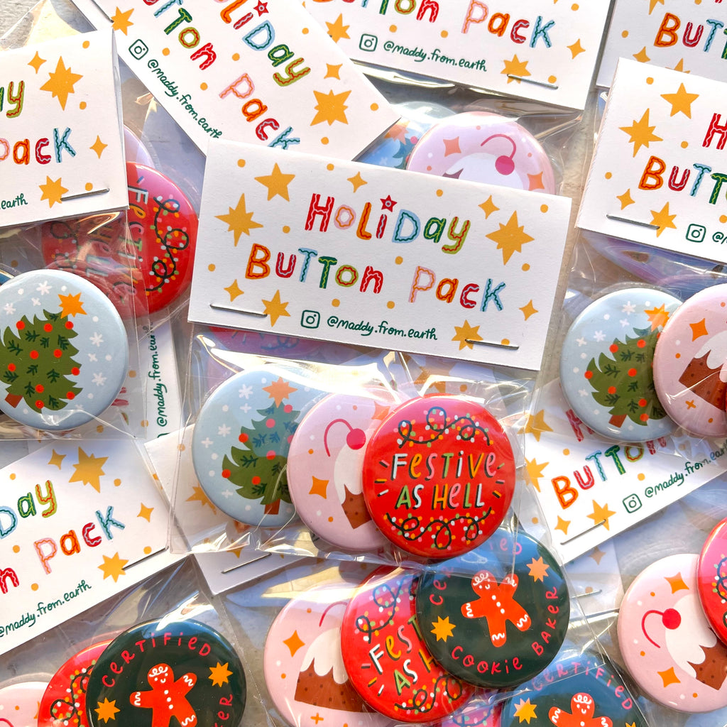 Maddy Young - Holiday Button Pack