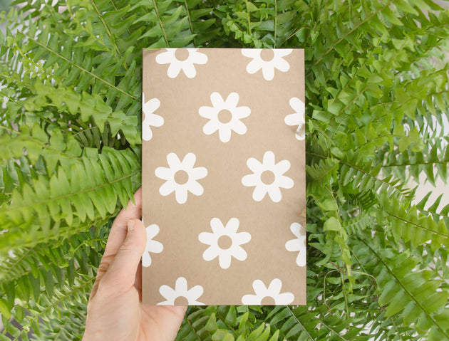 Worthwhile Paper - Daisy Pattern Notebook (Blank)