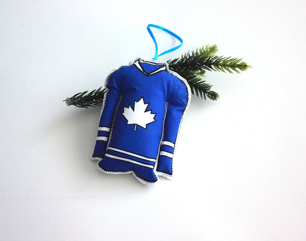 Creationz by Catherine - Toronto Hockey Jersey Fabric Ornament