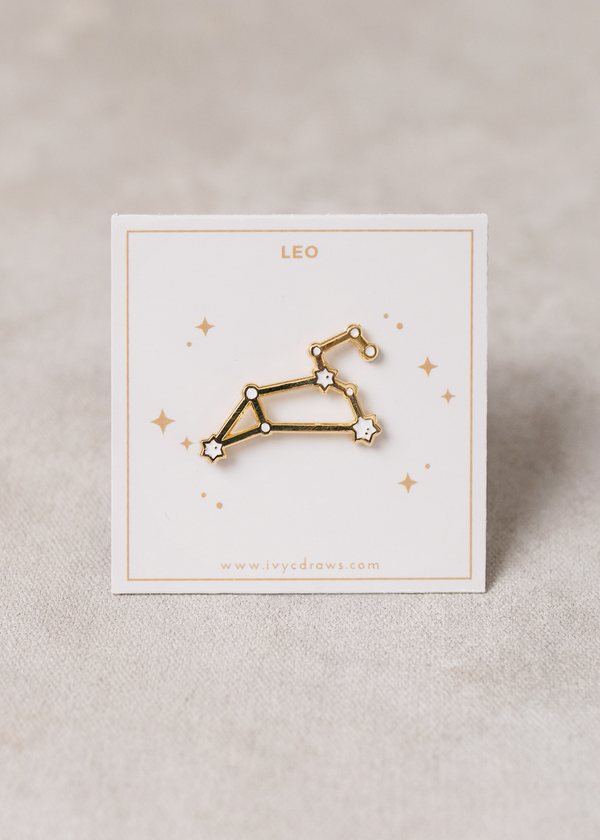 Ivycdraws - Leo Constellation Enamel Pin