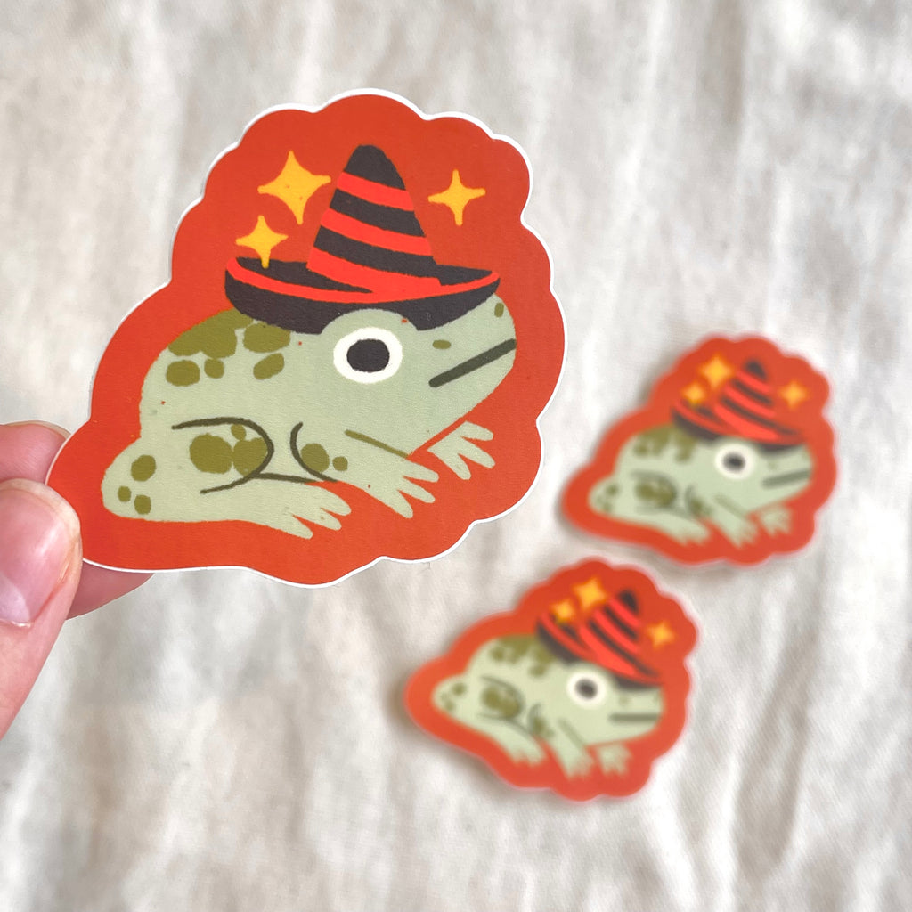 Maddy Young - Witchy Frog Vinyl Sticker