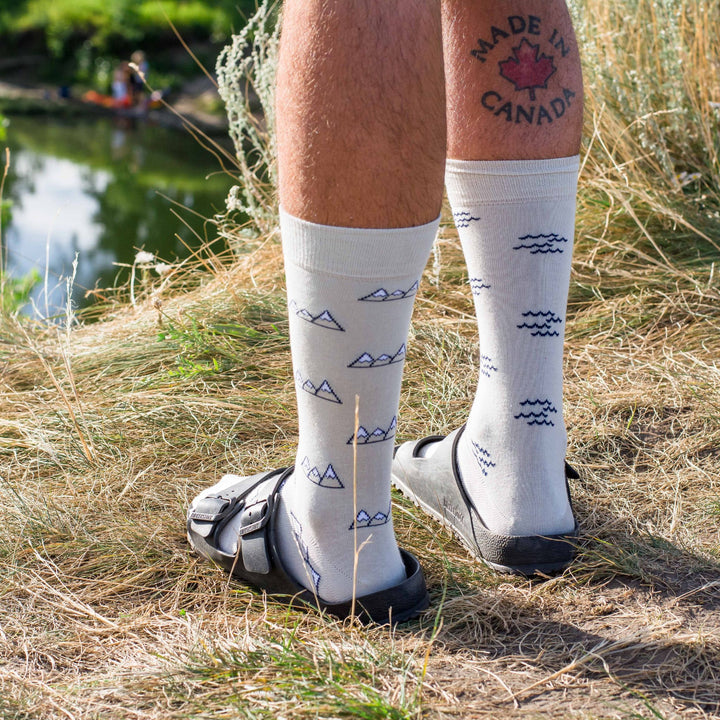 Friday Sock Co. - Men's Mountain & Wave Mismatched Socks (Organic Cotton)
