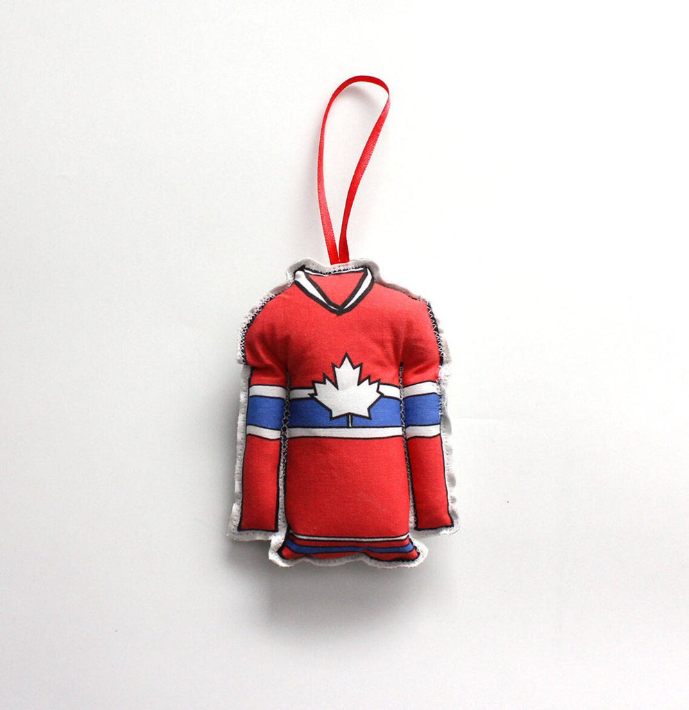 Creationz by Catherine - Montreal Hockey Jersey Fabric Ornament