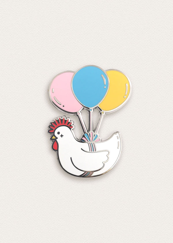 Ivycdraws - Balloon Chicken Enamel Pin