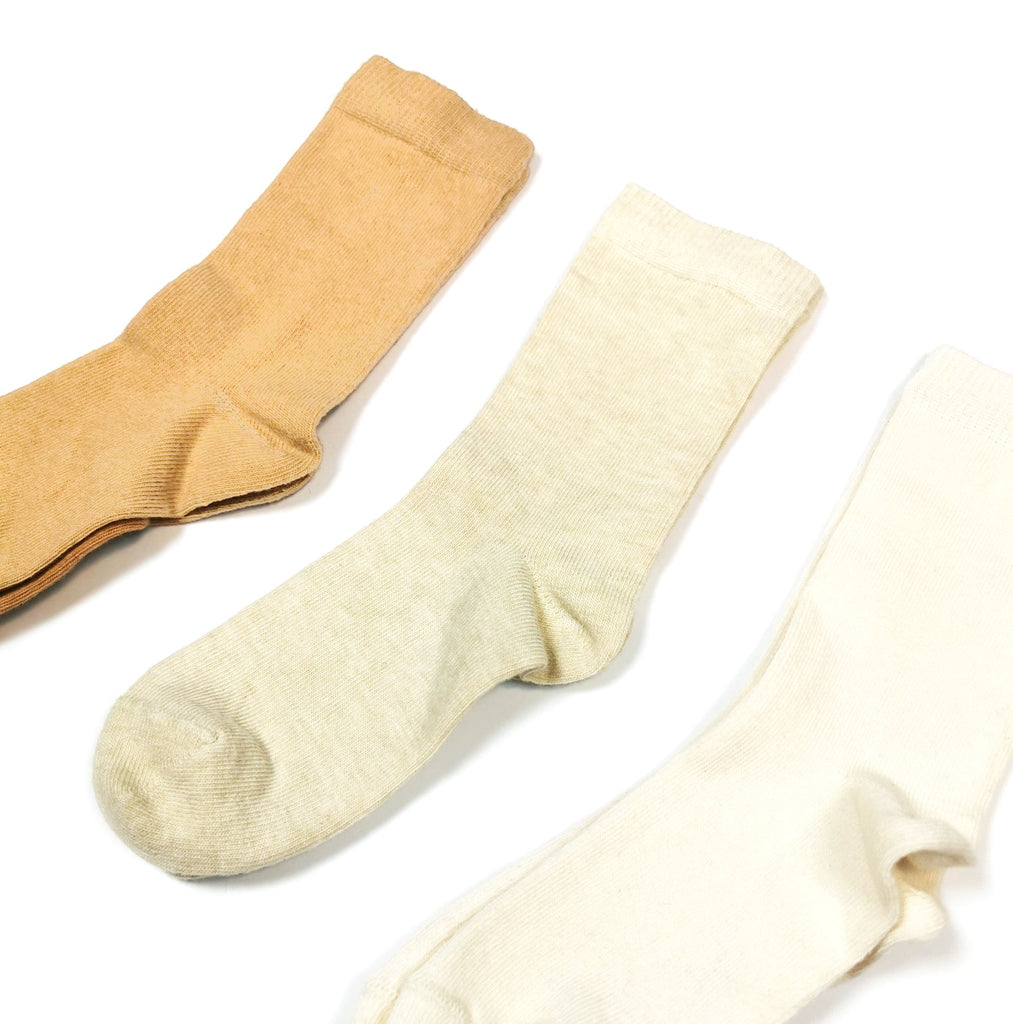 Q for Quinn - KIDS Organic Cotton Socks 3-Pack (Undyed)