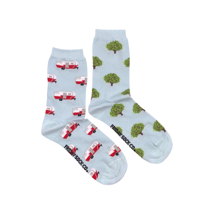 Friday Sock Co. - Women's RV & Tree Mismatched Socks