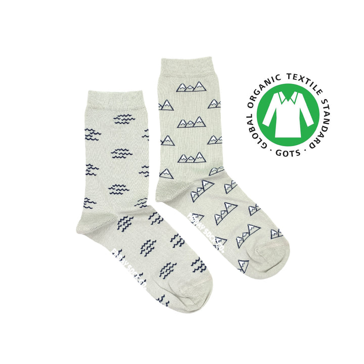 Friday Sock Co. - Women's Mountain & Wave Mismatched Socks (Organic Cotton)
