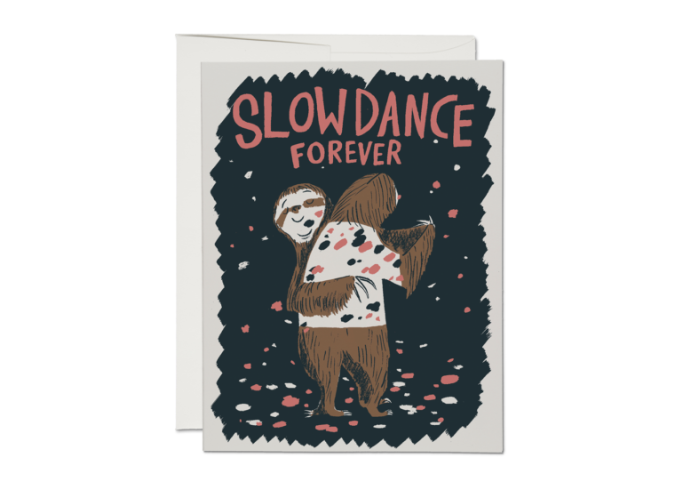 Red Cap Cards - Slow Dance Sloths Card